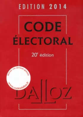 Couverture du produit · Code électoral 2014