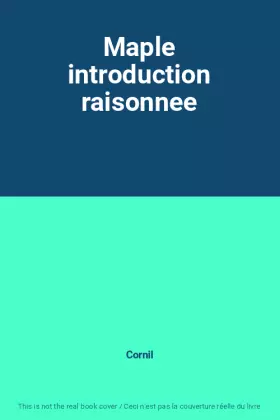 Couverture du produit · Maple introduction raisonnee