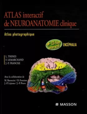 Couverture du produit · Atlas interactif de neuroanatomie clinique: Atlas photographique + CD-Rom interactif Encéphalia