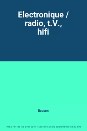 Couverture du produit · Electronique / radio, t.V., hifi