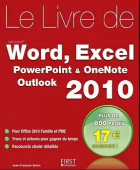 Couverture du produit · Livre de Word, Excel, PowerPoint, Outlook, OneNote 2010