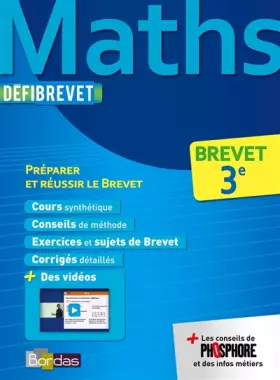 Couverture du produit · Défibrevet Cours/Méthodes/Exos Maths 3e