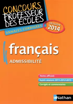 Couverture du produit · ANNALES CORR FRANCAIS ADMISSIB
