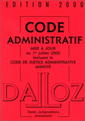 Couverture du produit · Mise à jour du code administratif, édition septembre 2000
