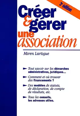 Couverture du produit · Créer et gérer une association