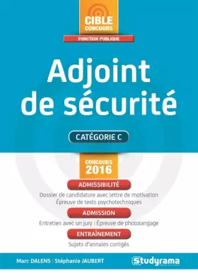 Couverture du produit · Adjoint de sécurité