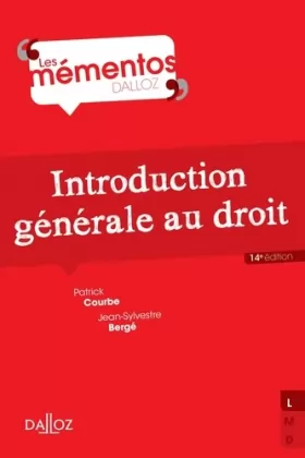 Couverture du produit · Introduction générale au droit - 14e éd.