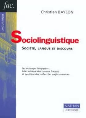 Couverture du produit · Sociolinguistique - Société, langue et discours: Société, langue et discours