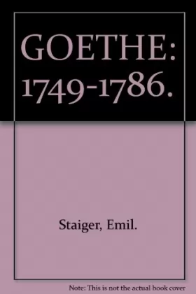 Couverture du produit · Goethe 1749-1786