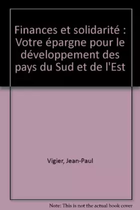Couverture du produit · Finance et solidarité