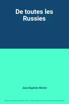 Couverture du produit · De toutes les Russies