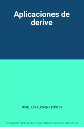 Couverture du produit · Aplicaciones de derive