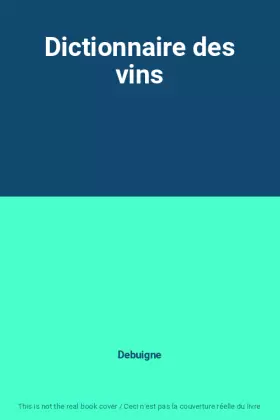Couverture du produit · Dictionnaire des vins