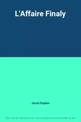 Couverture du produit · L'Affaire Finaly