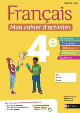 Couverture du produit · Français - Mon cahier d'activités - 4e