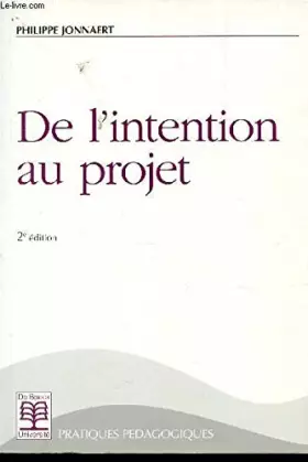 Couverture du produit · De l'intention au projet, 2e édition