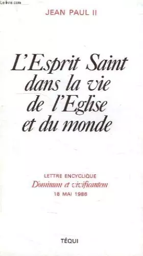 Couverture du produit · L'esprit saint dans la vie de l'eglise et du monde