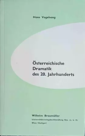Couverture du produit · Österreichische Dramatik des 20. Jahrhunderts