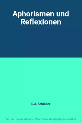 Couverture du produit · Aphorismen und Reflexionen