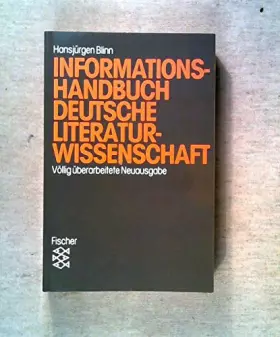 Couverture du produit · Informationshandbuch Deutsche Literaturwissenschaft.