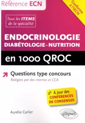Couverture du produit · Endocrinologie Diabétologie-Nutrition en 1000 QROC