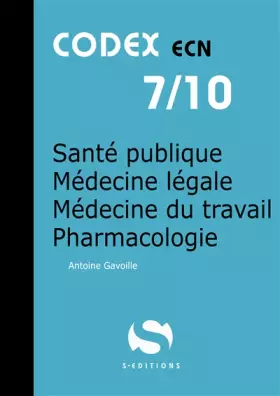 Couverture du produit · 7- Santé publique - Médecine légale - Médecine du travail - Pharmacologie