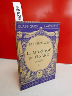 Couverture du produit · Beaumarchais, Le Mariage De Figaro, comedie II