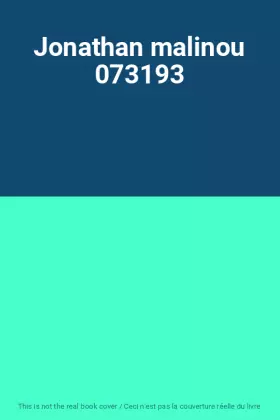 Couverture du produit · Jonathan malinou 073193
