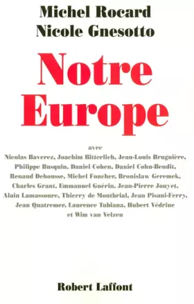 Couverture du produit · Notre Europe