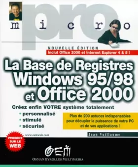 Couverture du produit · Base de registre Windows 95 et 98