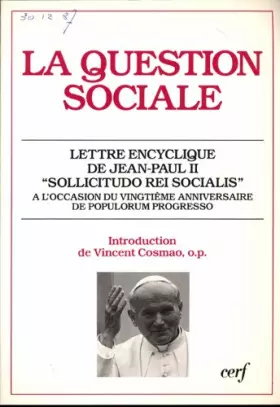 Couverture du produit · La question sociale / lettre encyclique