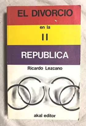Couverture du produit · El divorcio en la segunda República