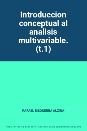 Couverture du produit · Introduccion conceptual al analisis multivariable. (t.1)