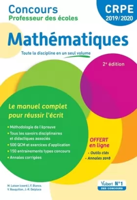 Couverture du produit · Concours Professeur des écoles - Mathématiques - Le manuel complet pour réussir l'écrit - CRPE 2019-2020