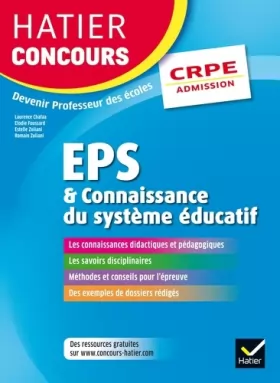 Couverture du produit · Hatier Concours CRPE 2017 - EPS et Connaissance du système éducatif - Epreuve orale d'admission
