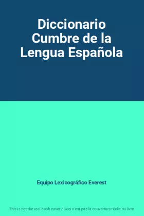 Couverture du produit · Diccionario Cumbre de la Lengua Española
