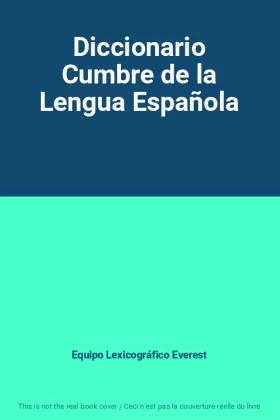 Couverture du produit · Diccionario Cumbre de la Lengua Española