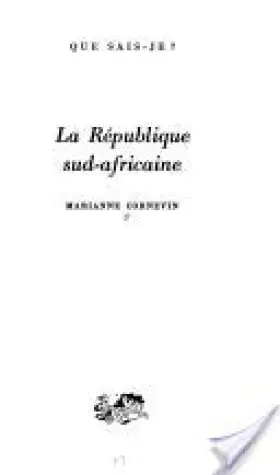 Couverture du produit · La République sud-africaine