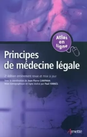 Couverture du produit · Principes de médecine légale