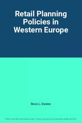 Couverture du produit · Retail Planning Policies in Western Europe