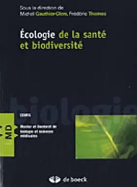 Couverture du produit · Ecologie de la santé et biodiversité