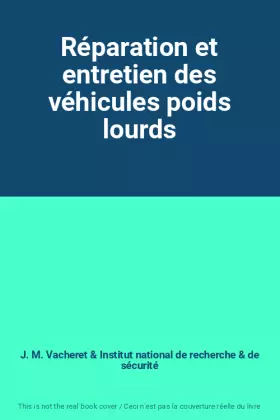 Couverture du produit · Réparation et entretien des véhicules poids lourds