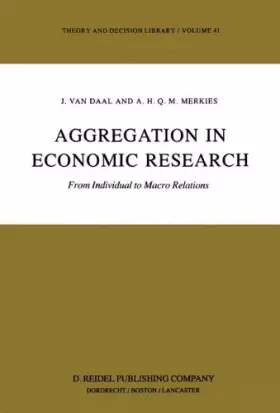 Couverture du produit · Aggregation in Economic Research: From Individual to Macro Relations