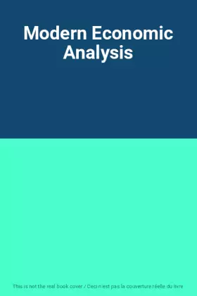 Couverture du produit · Modern Economic Analysis