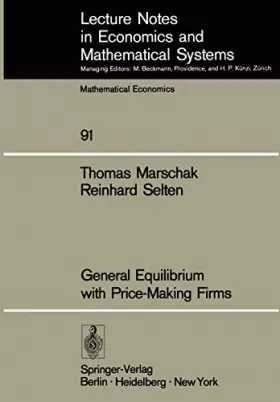 Couverture du produit · General Equilibrium with Price-Making Firms