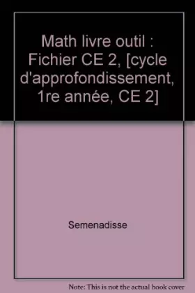 Couverture du produit · Livre outil, maths fichier,cours élémentaire 2e année