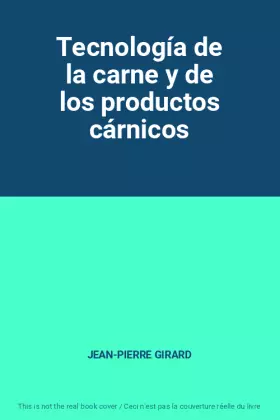 Couverture du produit · Tecnología de la carne y de los productos cárnicos