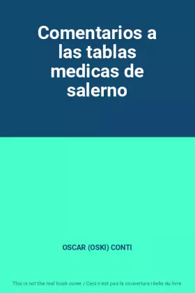 Couverture du produit · Comentarios a las tablas medicas de salerno