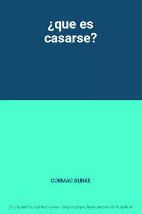 Couverture du produit · ¿que es casarse?