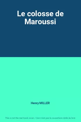 Couverture du produit · Le colosse de Maroussi